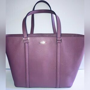 Kate Spade Newbury Lane Large Tote Grain Leather in Purple Mauve NWOT